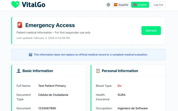 VitalGo — Historias clínicas digitales